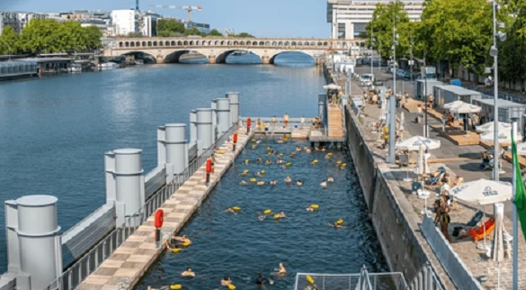 Monitored swimming site on the Seine